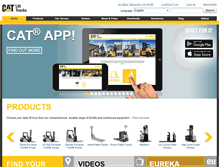 Tablet Screenshot of catlifttruck.com